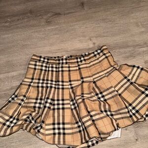 Plaid Pleated Skirt